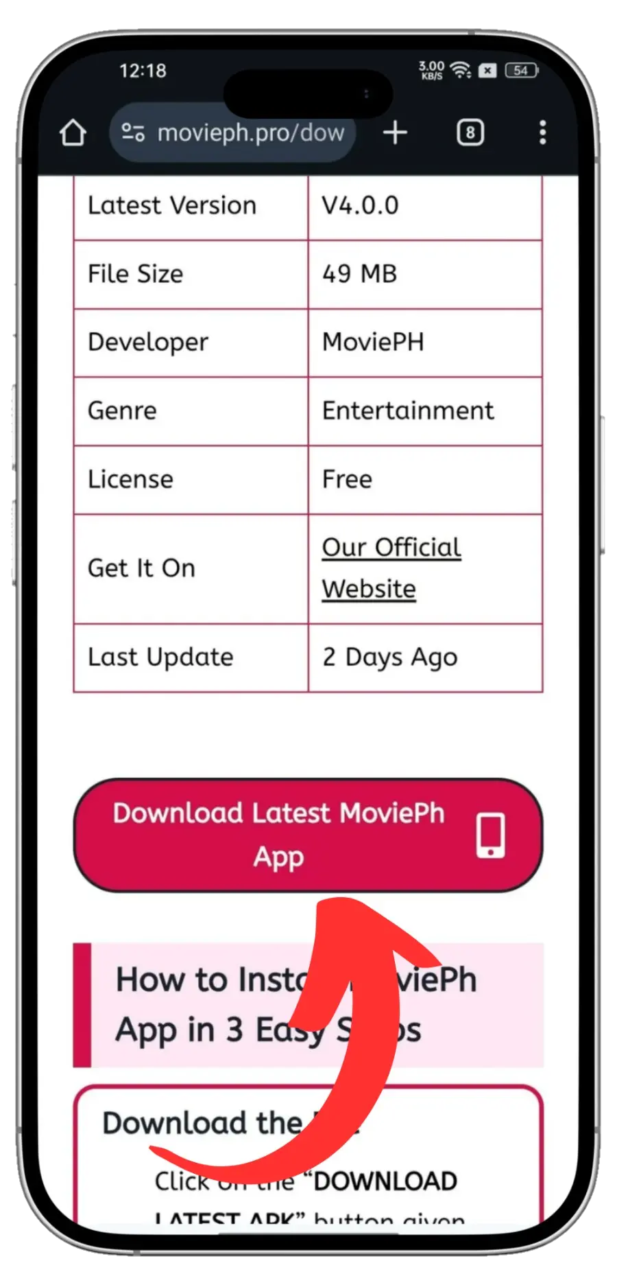 MoviePH APK Download For Android (Update 2026) 8 Get MoviePh APK File